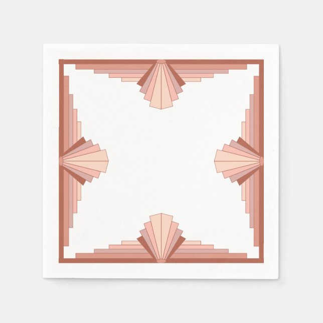 Art Deko Rose Gold11b Serviette (Vorderseite)