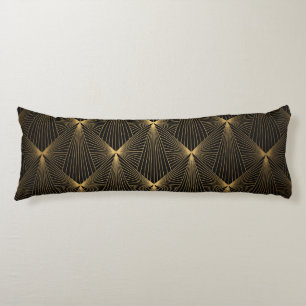 Art Deko,schwarzes Gold,schick,elegant,elegant,ele Seitenschläferkissen