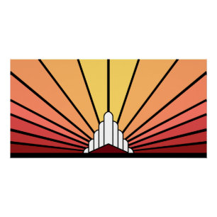 Art Deko Sonnenaufgang