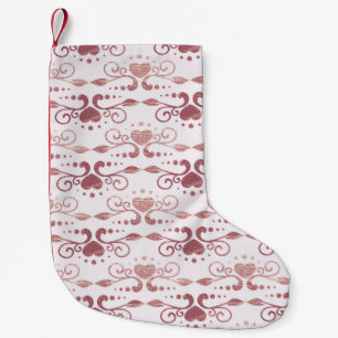 Art Deko, Vintage elegante Tapete. Kleiner Weihnachtsstrumpf