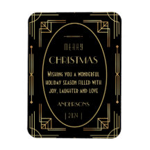 Art Deko Weihnachtsfeiertage Foto Magnet