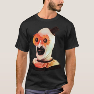 Art der Clown mit der gruseligen weißen Blumengläs T-Shirt