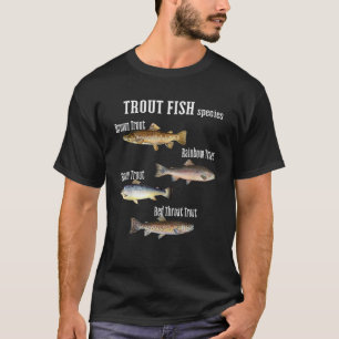 Art der Forellenfischart Angelausrüstung T-Shirt