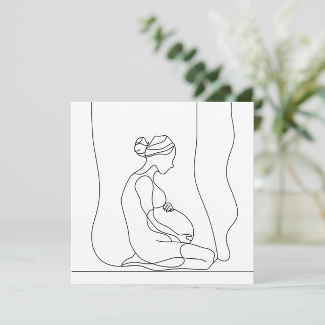 Art der Schwangerschaft Einladung (Stehend Vorderseite)