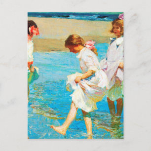 Art der Szene am Strand von Edward Henry Potthast  Postkarte