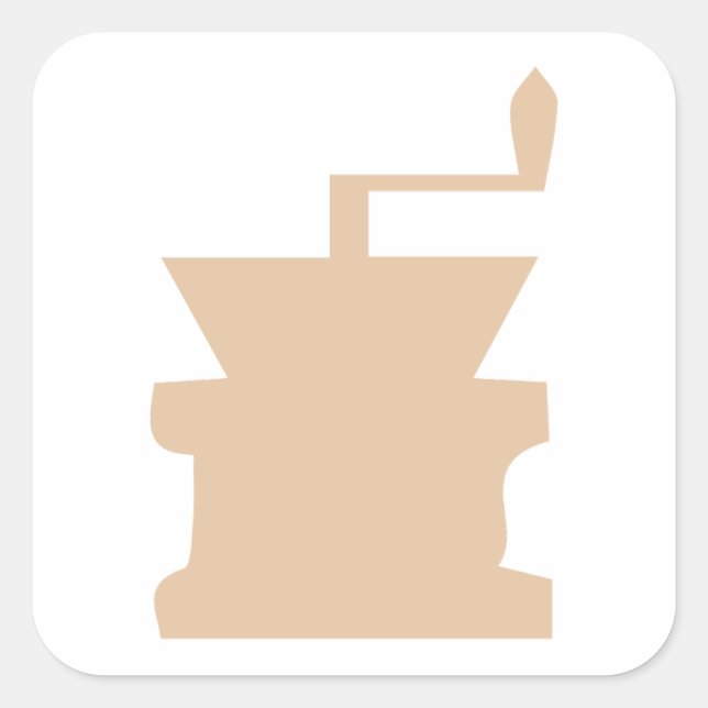 Art des Kaffeegenärters Quadratischer Aufkleber (Vorderseite)