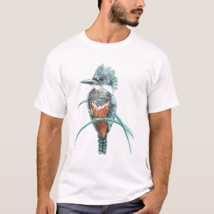 Art des Kingfisher-Vogel-Logos T-Shirt