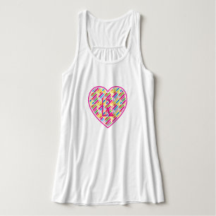 Art des Mongram Rainbow Diagonal Lines Tank Top