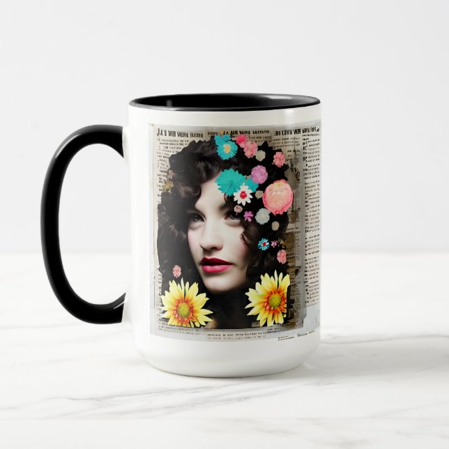 Art des Papierstapels | Frauen und Blume Tasse (Links)
