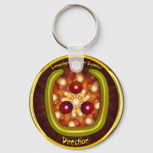 Art des Richtungszeichens Schlüsselanhänger