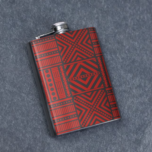 Art des roten Tribals Flachmann (flask)