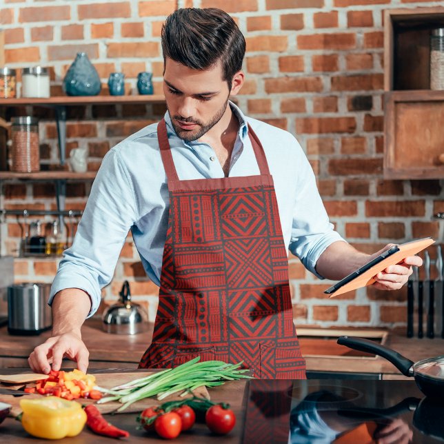 Art des roten Tribals Schürze (Apron)