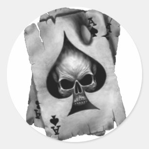 Art des Schädels Runder Aufkleber