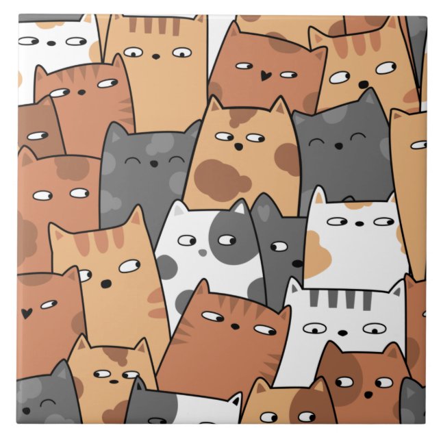 Art des Tierdoodles Fliese (Vorderseite)