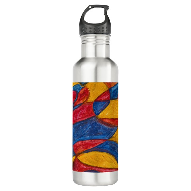 ART DESIGN WASSERFLASCHE VON PAULA REILLY. EDELSTAHLFLASCHE (Vorderseite)