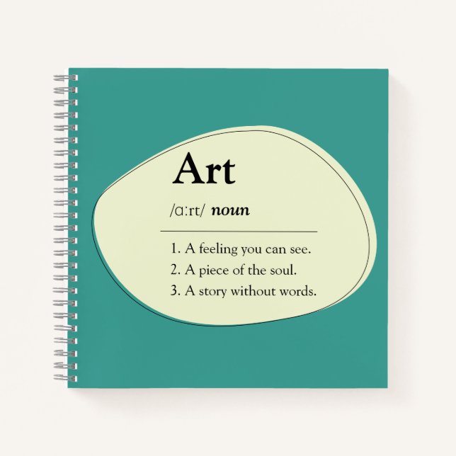 Art Dictionary Style Notebook & Sketchbook Notizbuch (Vorderseite)