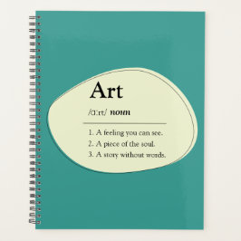 Art Dictionary Style Planner Notebook Planer