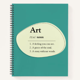 Art Dictionary Style Sketchbook Notebook Notizbuch