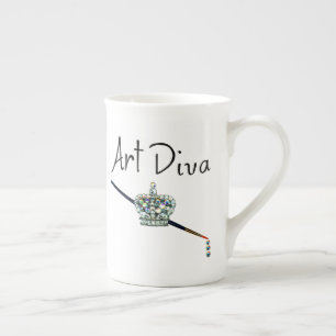 "Art Diva" Knochen-China-Tasse Prozellantasse