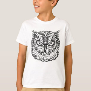 Art-Eagle-Eulen-Kopf T-Shirt