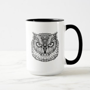 Art-Eagle-Eulen-Kopf Tasse