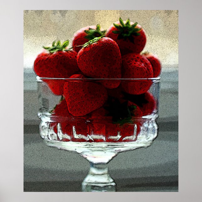 Art Effect Strawberry Still Life Poster (Vorne)