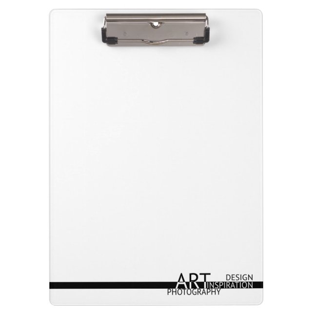 Art. Entwurf. Fotografie. Inspiration. Klemmbrett (Vorderseite)