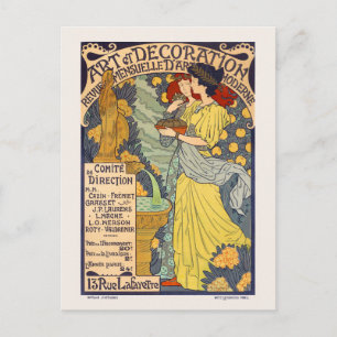 Art et Dekoration France Vintage Poster 1898 Postkarte