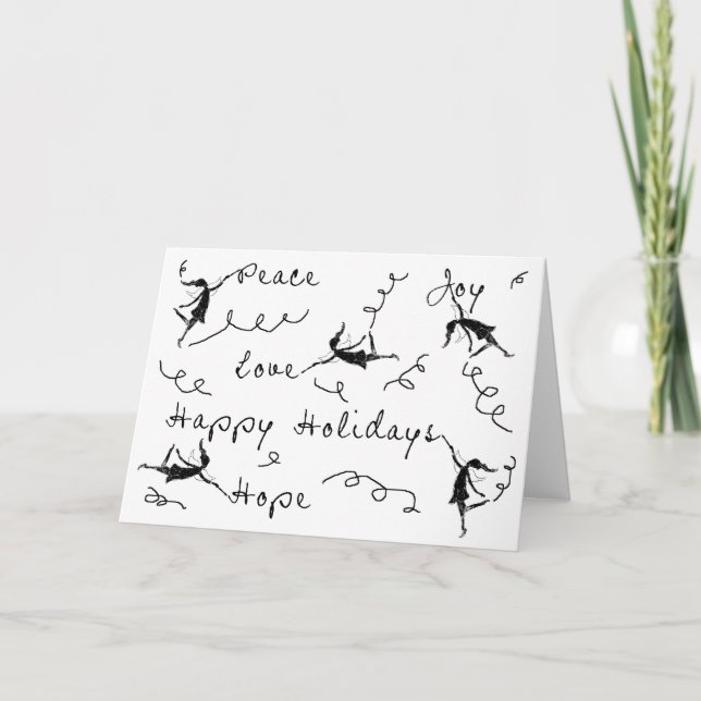 Art Fairies Happy Holidays Feiertagskarte (Vorderseite)