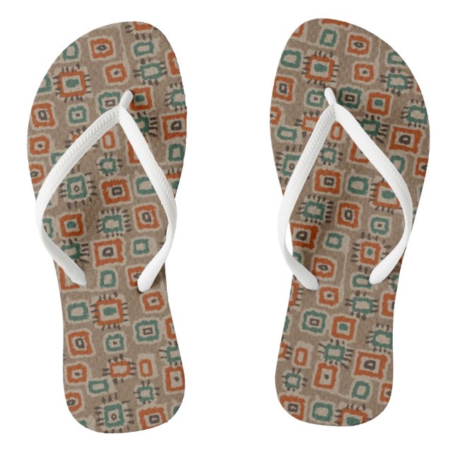 Art Flip Flops Stoffmuster (Fußbett)