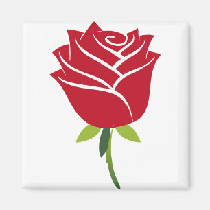 Art Floral Blume Leaf Blätter Pflanze Rote Rose Magnet