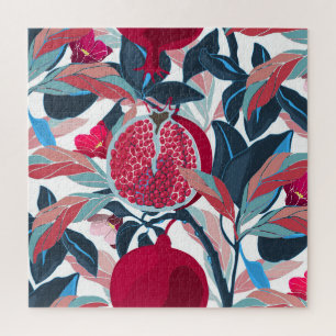 Art Floral Pomegranate Tree Muster Puzzle