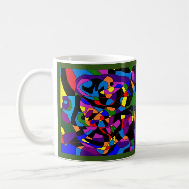 Art for All Text mosaic gemischt Kaffeetasse (Links)