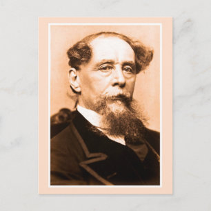 Art Foto Charles Dickens Postkarte