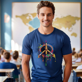 Art Frieden Symbol Pinsel und Bleistift ~ Salt ED Tri-Blend Shirt
