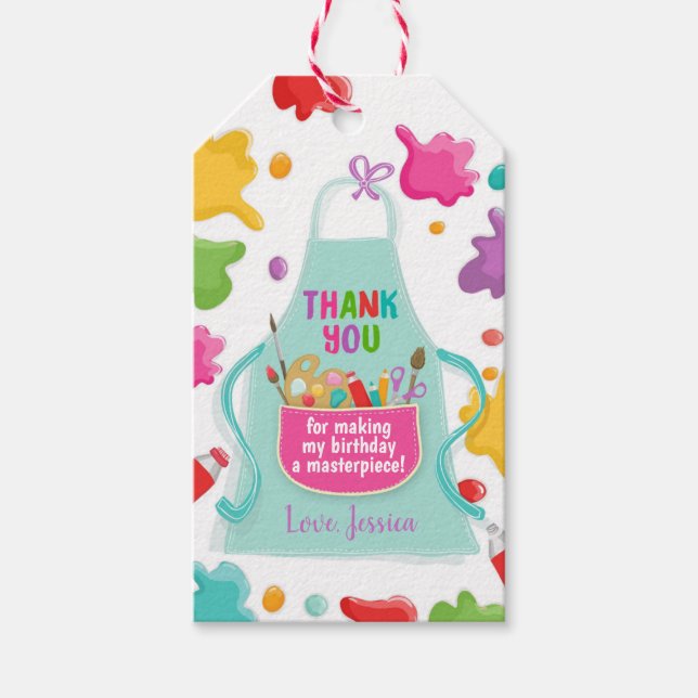 Art Gastgeschenk Tags Kunsthandwerk Geburtstagskar Geschenkanhänger (Vorderseite)