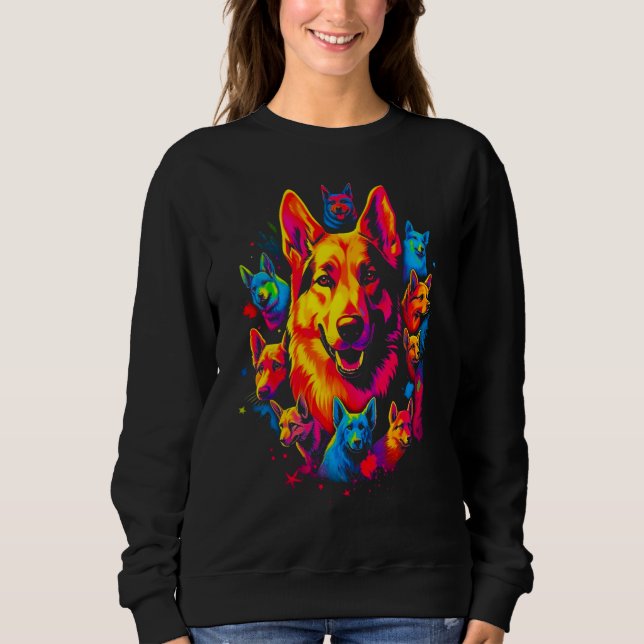 Art German Shepherd Dog Best Friends Sweatshirt (Vorderseite)