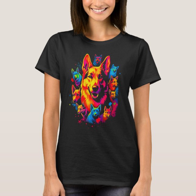 Art German Shepherd Dog Best Friends T-Shirt (Vorderseite)