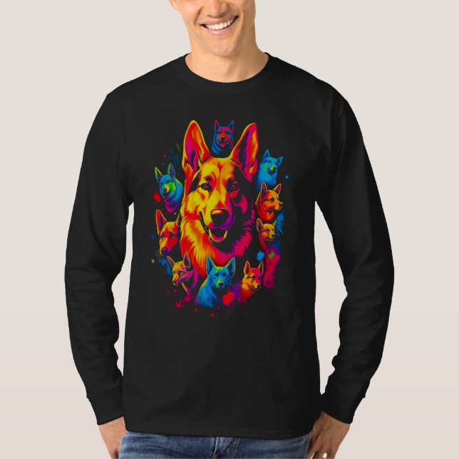 Art German Shepherd Dog Best Friends T-Shirt (Vorderseite)
