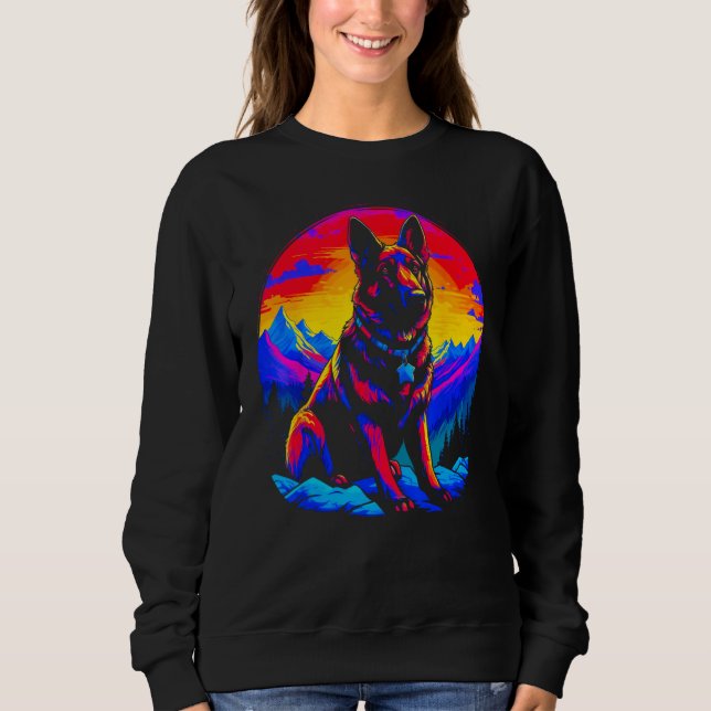 Art German Shepherd Dog Sweatshirt (Vorderseite)