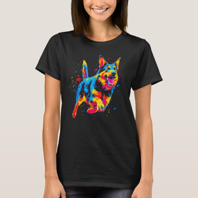 Art German Shepherd T-Shirt (Vorderseite)