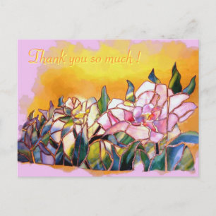 Art Glass Peony Vielen Dank Lieblingskarte Postkarte