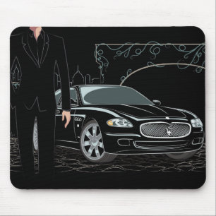Art glattes schwarzes Mousepad