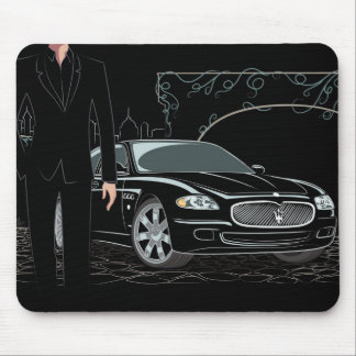 Art glattes schwarzes Mousepad