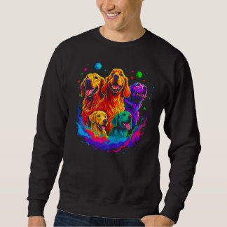 Art Golden Retriever Dog Best Friends Sweatshirt