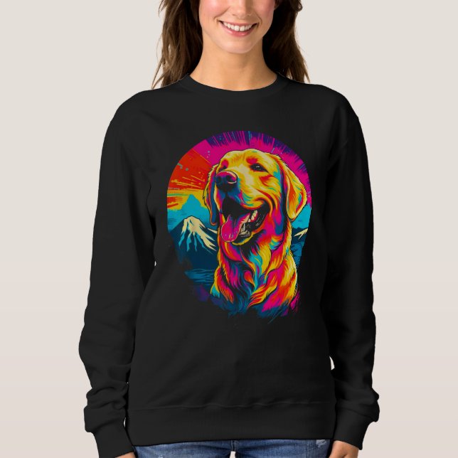 Art Golden Retriever Dog Mountain Sweatshirt (Vorderseite)