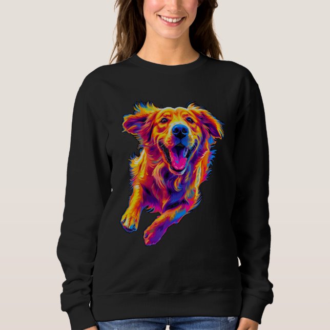 Art  Golden Retriever Dog Sweatshirt (Vorderseite)