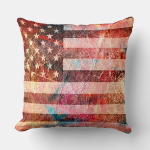 Art Grunge American Flag #5 Kissen