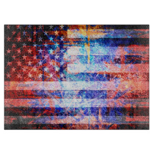 Art Grunge amerikanische Flagge #2 Schneidebrett