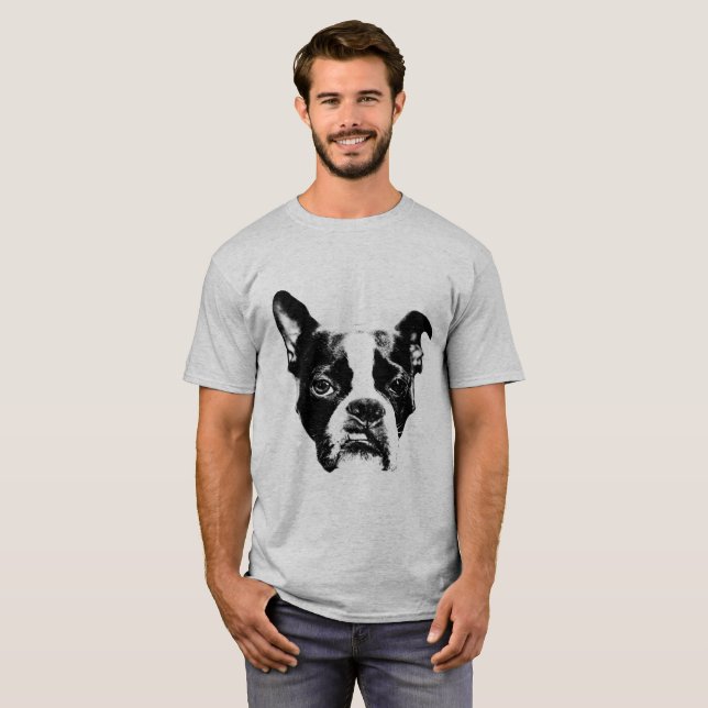 Art Haltungs-Bostons Terrier T-Shirt (Vorne ganz)